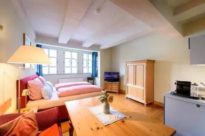 Küche/Küchenzeile in der Unterkunft Hotel Pension St Nikolai