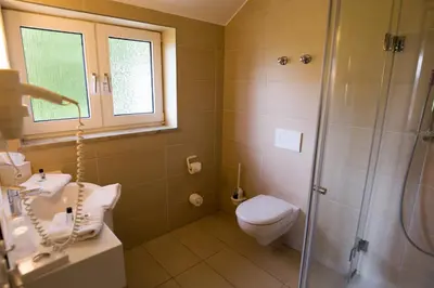 Ein Badezimmer in der Unterkunft BSW-Erlebnishotel Festenburg