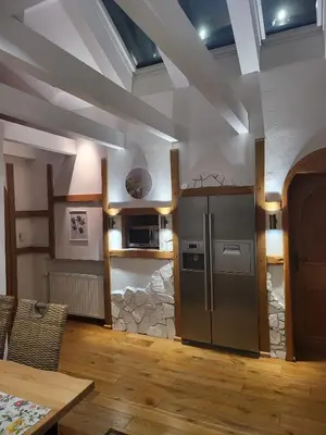 Küche/Küchenzeile in der Unterkunft Exklusive Dachgeschosswohnung mit Harzblick