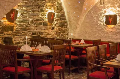 Ein Restaurant oder anderes Speiselokal in der Unterkunft Stolberger Hof