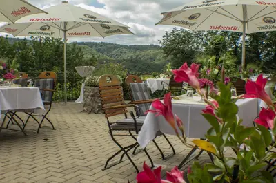 Ein Garten an der Unterkunft Gasthaus und Ferienwohnungen 