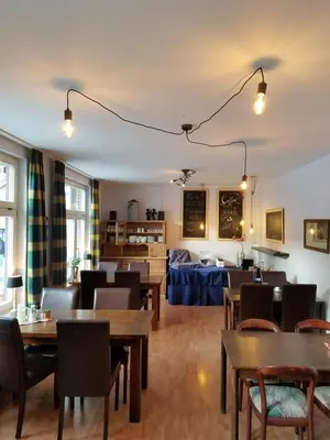 Ein Sitzbereich in der Unterkunft Hotel Zur Luppbode