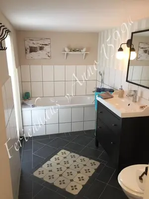 Ein Badezimmer in der Unterkunft Ferienhaus Anno 1599