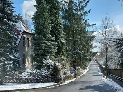 Ferienwohnung Sweety Haus Sachsensteinblick im Winter
