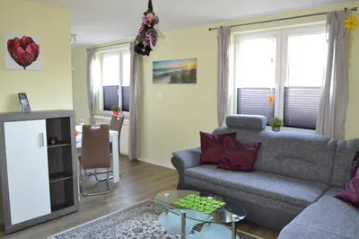 Ein Sitzbereich in der Unterkunft Haus Steeg
