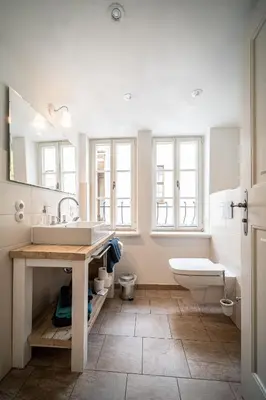 Ein Badezimmer in der Unterkunft Ferienwohnungen Finkenherd 5