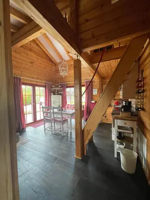 Küche/Küchenzeile in der Unterkunft Blockhaus an der Skiwiese Braunlage