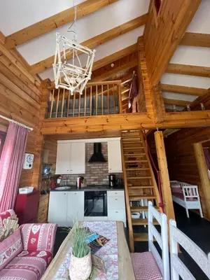 Küche/Küchenzeile in der Unterkunft Blockhaus an der Skiwiese Braunlage