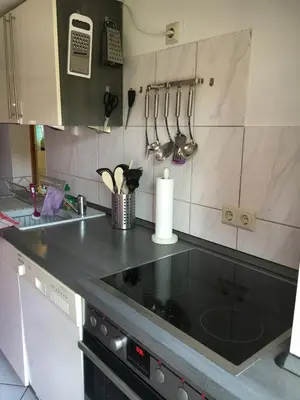 Küche/Küchenzeile in der Unterkunft Bungalow am Bach - zwischen Brocken und Schloß