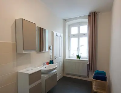 Ein Badezimmer in der Unterkunft Wohnen im Denkmal