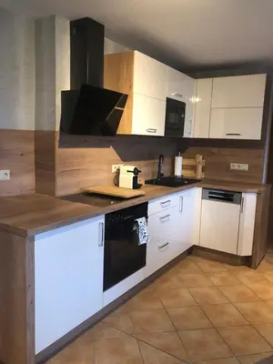 Küche/Küchenzeile in der Unterkunft Ferienwohnung Am Eichenberg