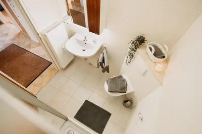 Ein Badezimmer in der Unterkunft Kleiner Bergzauber