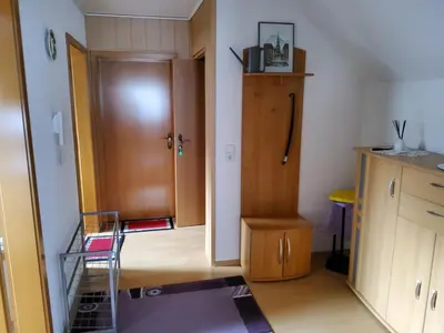 Ein Bett oder Betten in einem Zimmer der Unterkunft Ferienwohnung Anna