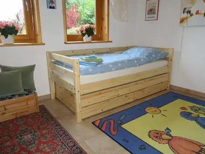 Ein Bett oder Betten in einem Zimmer der Unterkunft Ferienhaus Sonne, Harz und Sterne