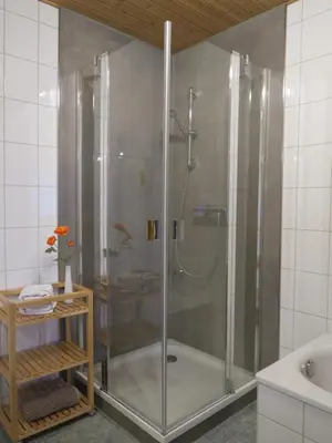 Ein Badezimmer in der Unterkunft Ferienhaus Sonne, Harz und Sterne
