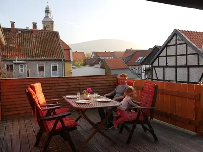 Ein allgemeiner Bergblick oder ein Berglick von der Ferienwohnung aus