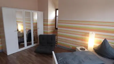Ein Sitzbereich in der Unterkunft Ferienwohnung Baars