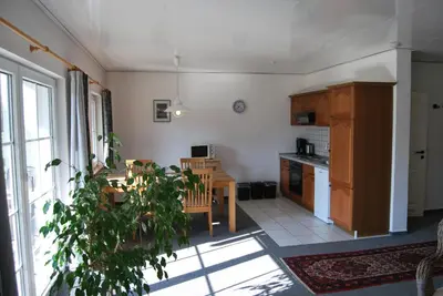 Küche/Küchenzeile in der Unterkunft Ferienwohnung Stricker 1/1