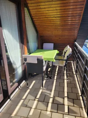 Ein Balkon oder eine Terrasse in der Unterkunft Ferienwohnung Holzberger