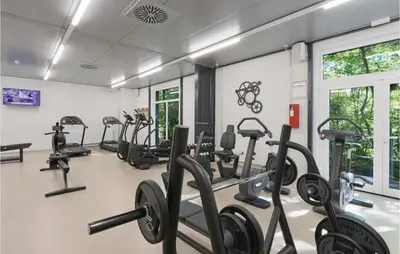 Das Fitnesscenter und/oder die Fitnesseinrichtungen in der Unterkunft Ferienhausdorf Thale