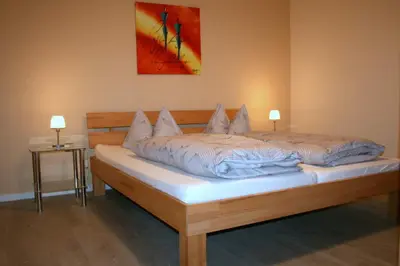 Ein Bett oder Betten in einem Zimmer der Unterkunft Haus Bambi