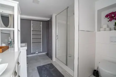 Ein Badezimmer in der Unterkunft Apartment anno 1720