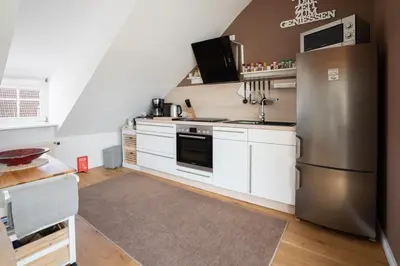 Küche/Küchenzeile in der Unterkunft Apartment anno 1720