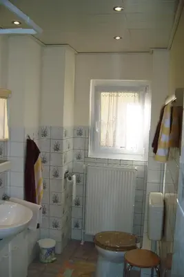Ein Badezimmer in der Unterkunft Ferienwohnung an der Brockenbahn