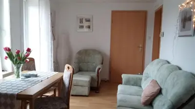 Ein Sitzbereich in der Unterkunft Harzurlaub Heyder