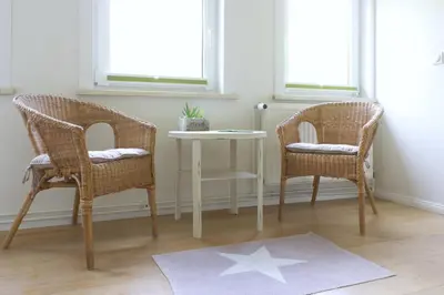 Ein Sitzbereich in der Unterkunft Villa Viriditas