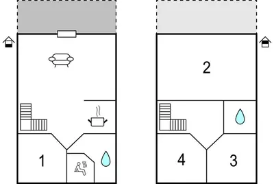 Grundriss der Unterkunft Ferienhausdorf Thale