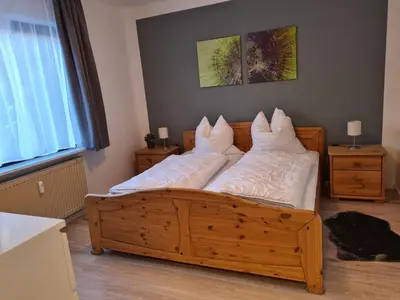 Ein Bett oder Betten in einem Zimmer der Unterkunft Ferienwohnungen Dora und Hansi
