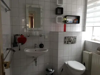 Ein Badezimmer in der Unterkunft Haus Heinrich Heine