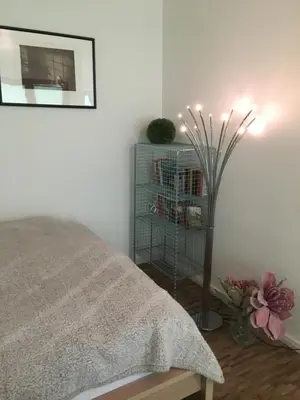 Ein Bett oder Betten in einem Zimmer der Unterkunft Ferienwohnung Harzmond
