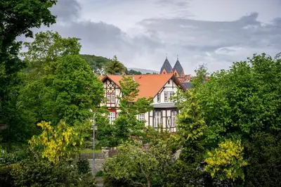 Das Gebäude in dem sich die Pension befindet