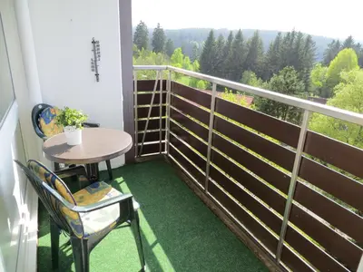 Ein Balkon oder eine Terrasse in der Unterkunft Ferienwohnung Glockenberg - Westphal