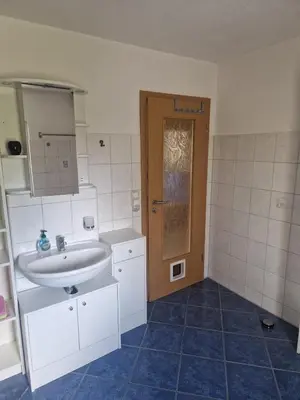 Ein Badezimmer in der Unterkunft Fewo an der Bode