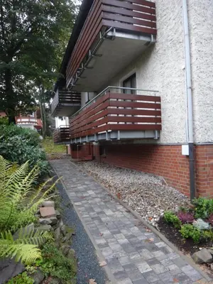 Das Gebäude in dem sich die Ferienwohnung befindet