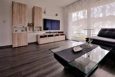 TV/Unterhaltungsangebot in der Unterkunft Ferienwohnung im Bockrieß