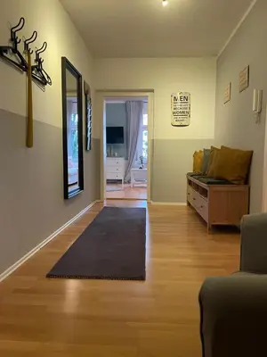 Ein Sitzbereich in der Unterkunft Ferienwohnung 