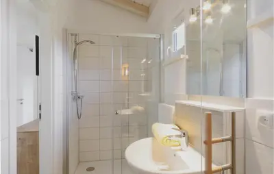 Ein Badezimmer in der Unterkunft Ferienhausdorf Thale
