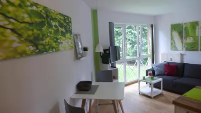 Ein Sitzbereich in der Unterkunft Appartement Schultz - Grüne Aue