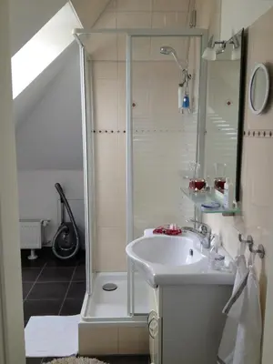 Ein Badezimmer in der Unterkunft Ferienwohnung Unikat