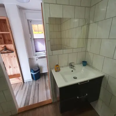 Ein Badezimmer in der Unterkunft B&B Waldcafe