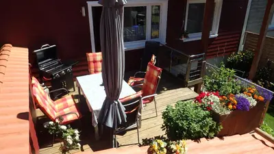 Ein Balkon oder eine Terrasse in der Unterkunft Fischer