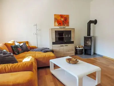 Ein Sitzbereich in der Unterkunft Harzer Grabenhaus