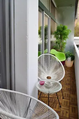 Ein Balkon oder eine Terrasse in der Unterkunft Echt-Harz-Fewo
