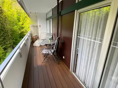 Ein Balkon oder eine Terrasse in der Unterkunft Ferienwohnung von Damm