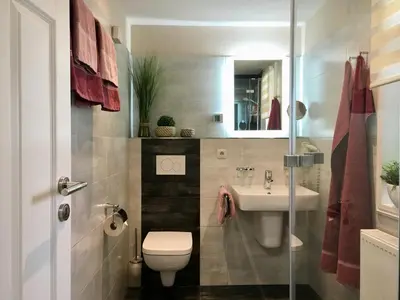 Ein Badezimmer in der Unterkunft Schöne Ferienwohnung am Mathildenbrunnen
