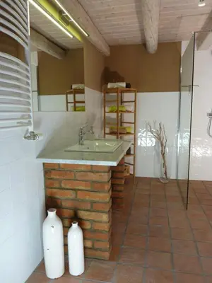 Ein Badezimmer in der Unterkunft Ferienwohnung unterm Schreckensturm